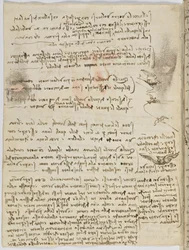 Flug der Vögel, c. 1505-06, Manuskript, Blatt 10 (verso)